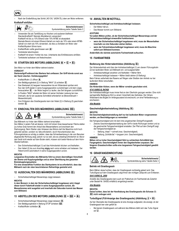 John Deere 47-K VARIO B, 54-K VARIO B, R47KB, JX90 Lawn Mowers Operator's Manual (SAU15715) - Image 2