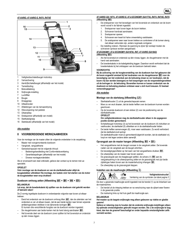 John Deere 47-ECONOMY, 47-A ECONOMY, 47-VARIO, 47-VARIO E, R47, R47S, R47V, R47VE Lawn Mowers Operator's Manual (SAU15721) - Image 2