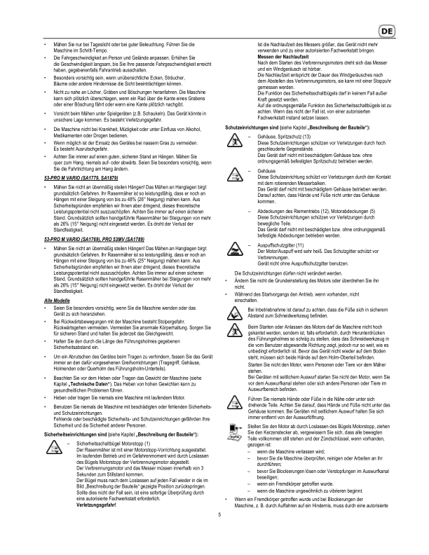 John Deere 53-PRO M VARIO (SA1769), 53-PRO M VARIO (SA1779), 53-PRO M VARIO (SA1879), PRO 53M (SA1789) Lawn Mowers Operator's Manual (SAU15739) - Image 2