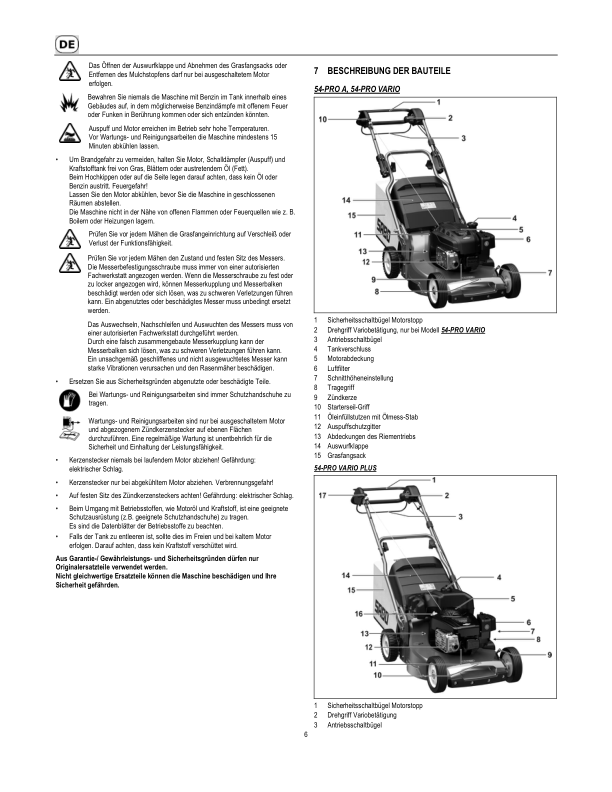 John Deere 54-PRO A (SA312520), 54-PRO VARIO (SA322520), 54-PRO VARIO PLUS (SA322820) Lawn Mowers (MY2019-MY2020) Operator's Manual (SAU16629) - Image 2