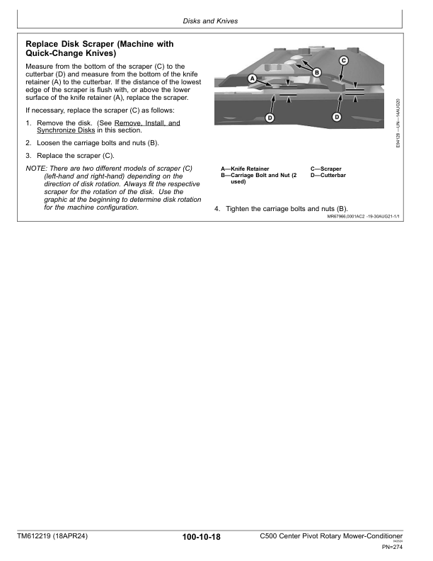 John Deere C500 Center Pivot Rotary Mower-Conditioner Operator's Manual (TM612219) - Image 3