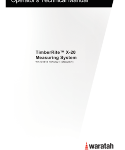 John Deere TIMBERRITE X-20 Felling Heads Operator's Manuals (WA134818)