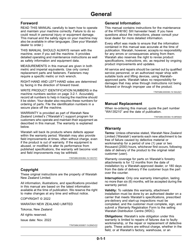 John Deere HTH616C SERIES III Harvesting Heads Operator's Manuals (WA135210) - Image 2