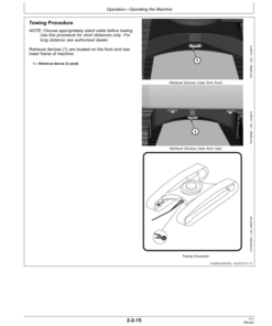 Alternative view of John Deere E240LC, E260LC Excavators Operator's Manuals (WY21780)